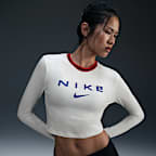 ★ Nike★ Sportswear Chill Knit Slim Crop T-shirt W Armor N Nike Sportswear Chill Knit Women's Slim Cropped T-Shirt